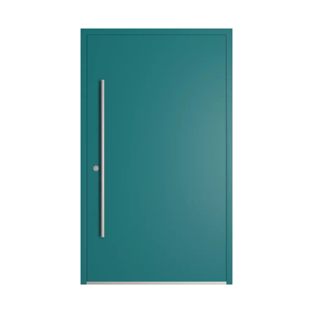 RAL 5021 Water blue entry-doors models-of-door-fillings dindecor 6132-black  