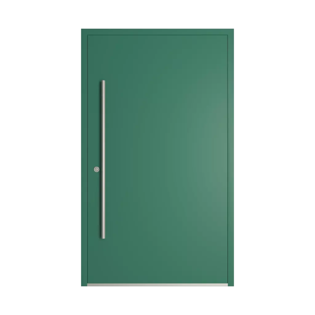 RAL 6000 Patina green entry-doors models-of-door-fillings dindecor model-6123  