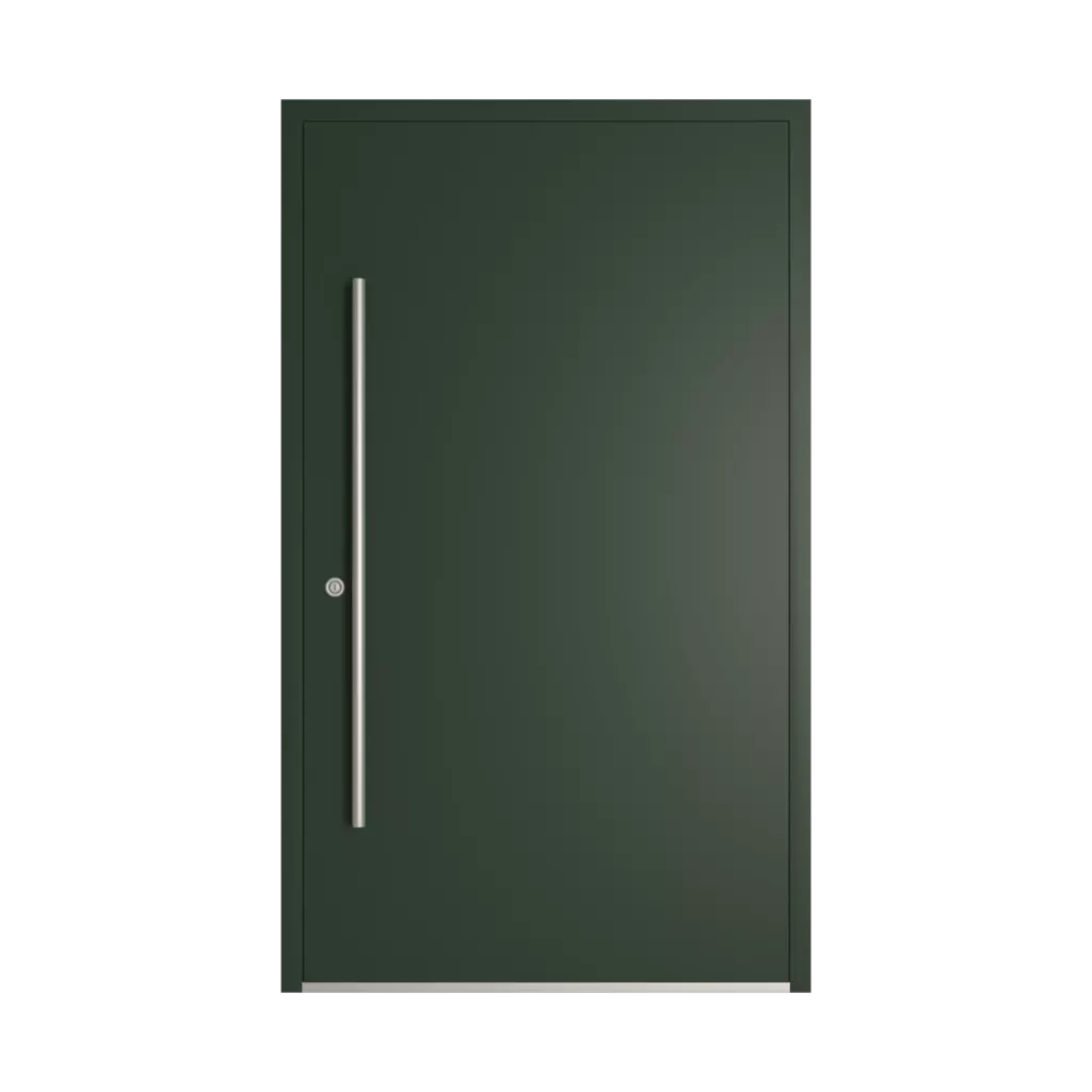 RAL 6009 Fir green entry-doors models-of-door-fillings dindecor 6132-black  