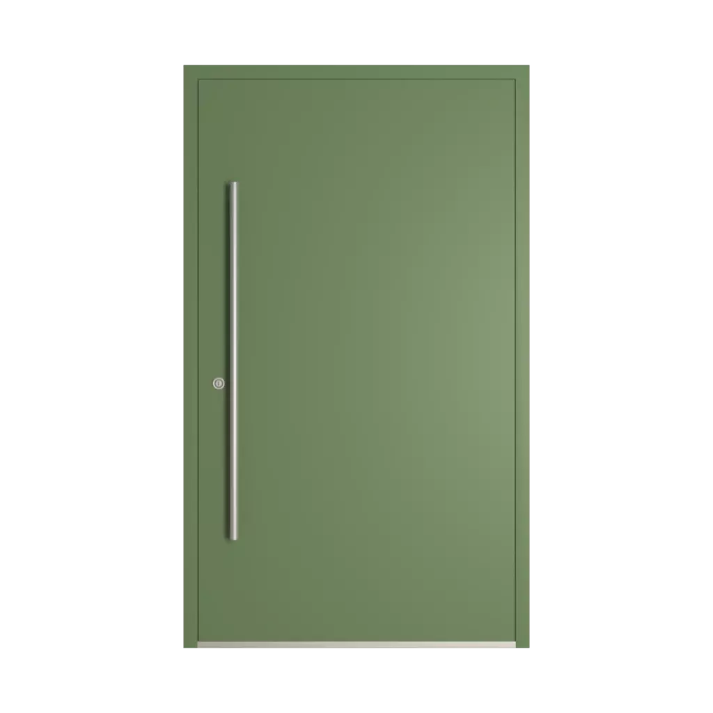 RAL 6011 Reseda green entry-doors models-of-door-fillings dindecor sk06-grey  