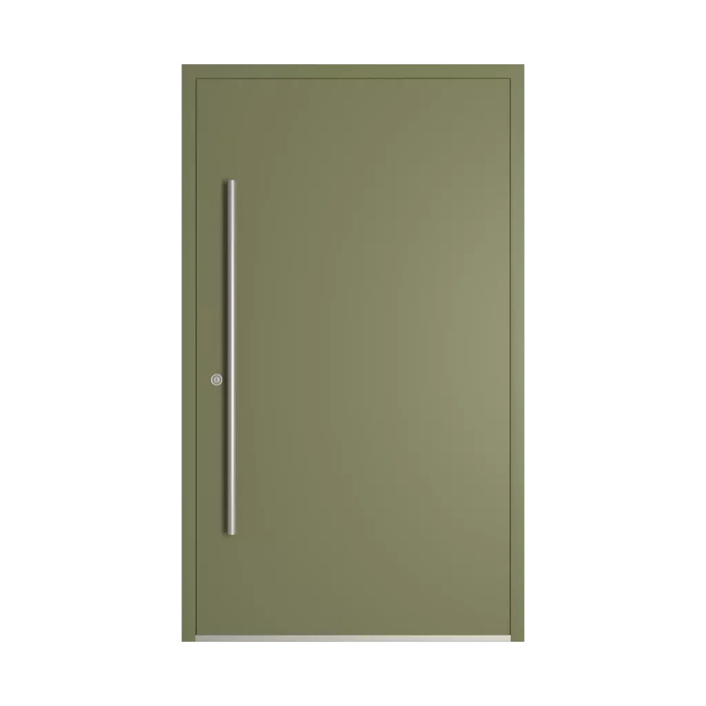 RAL 6013 Reed green entry-doors models-of-door-fillings dindecor 6132-black  