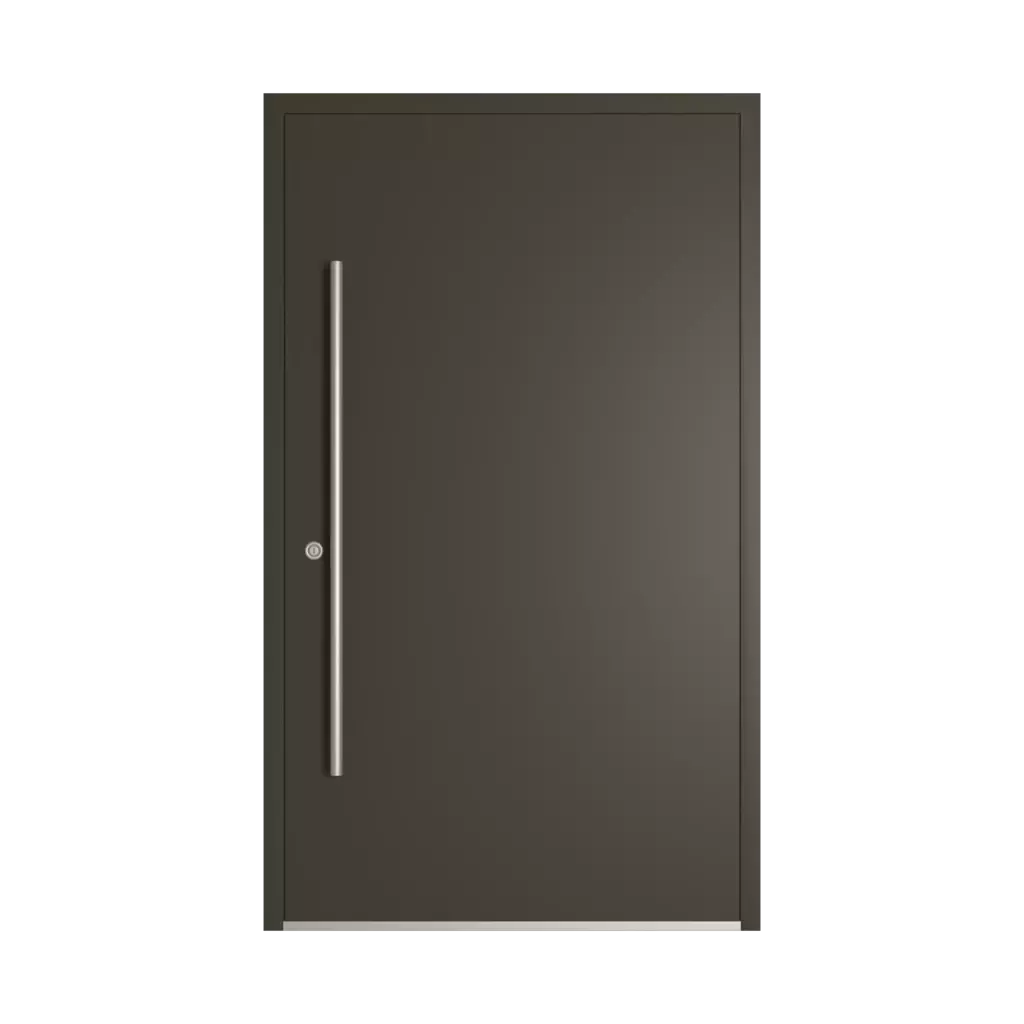 RAL 6022 Olive drab entry-doors models-of-door-fillings dindecor 6132-black  