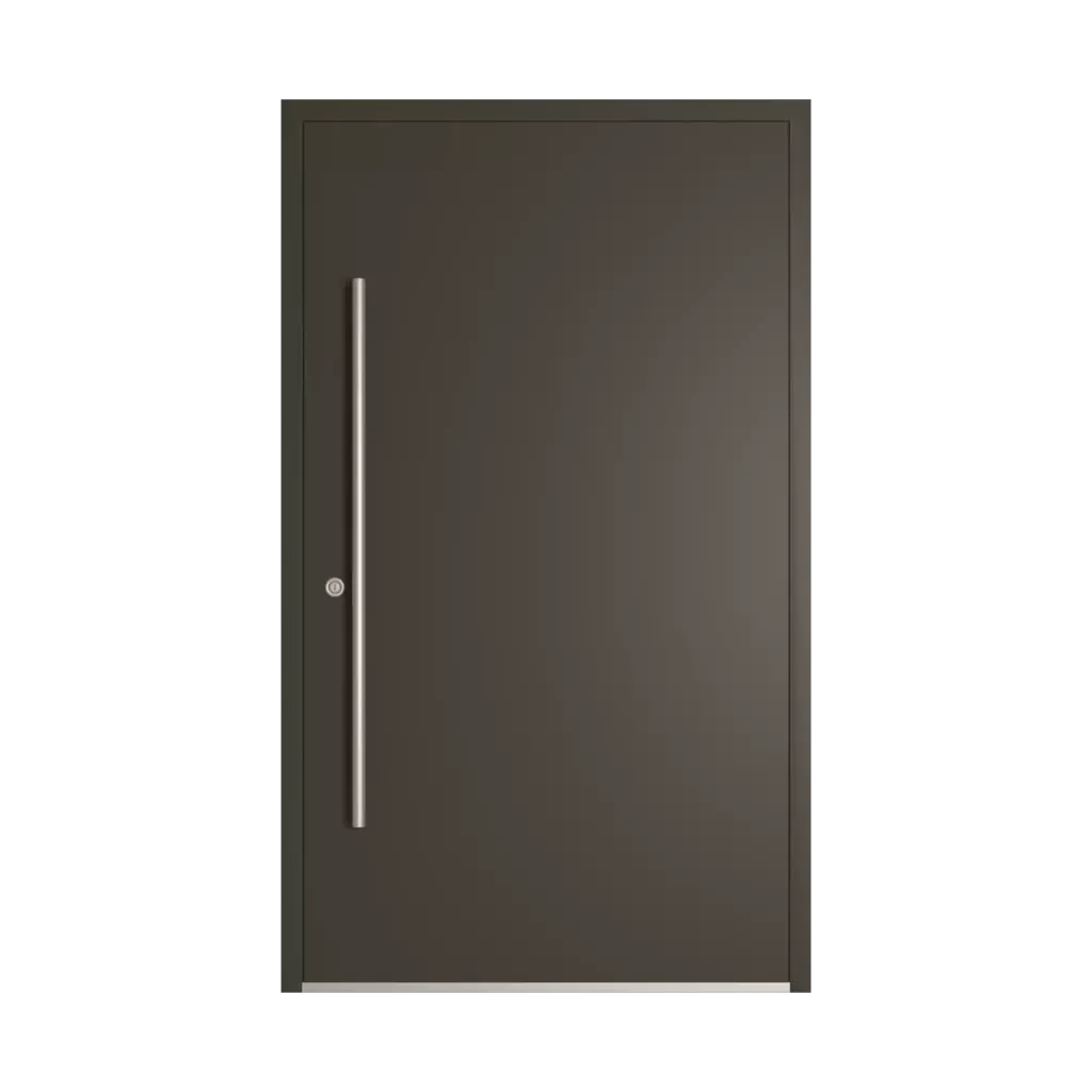 RAL 6022 Olive drab entry-doors models-of-door-fillings dindecor sk06-grey  