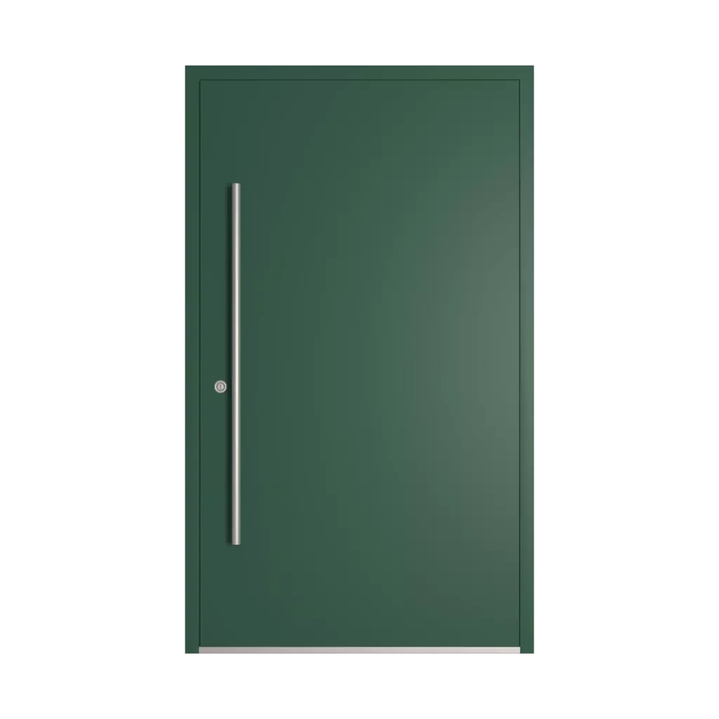 RAL 6028 Pine green entry-doors models-of-door-fillings dindecor model-6131  