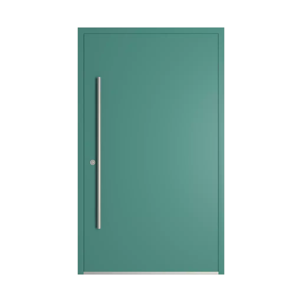 RAL 6033 Mint turquoise entry-doors models-of-door-fillings dindecor 6132-black  