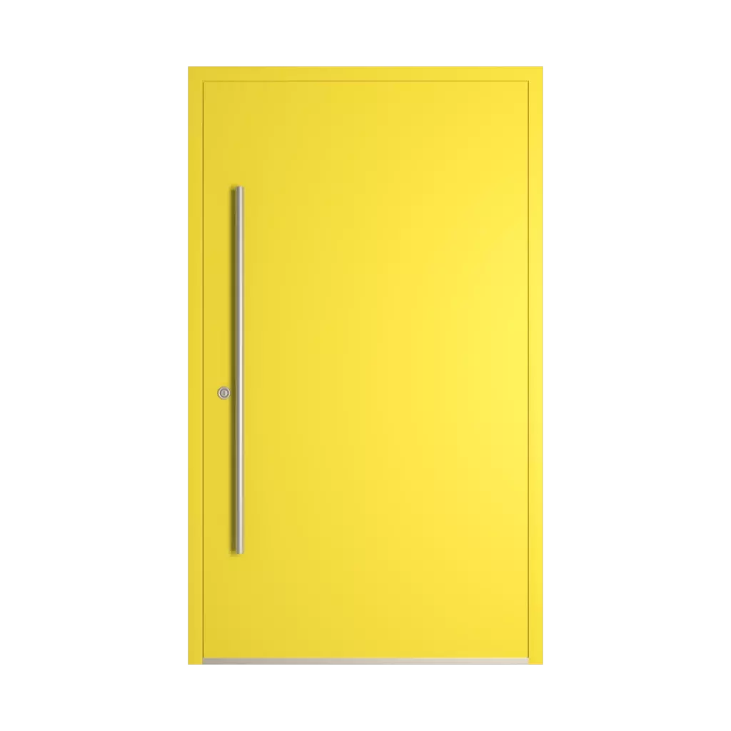 RAL 1016 Sulfur yellow entry-doors models-of-door-fillings dindecor 6028-pvc  