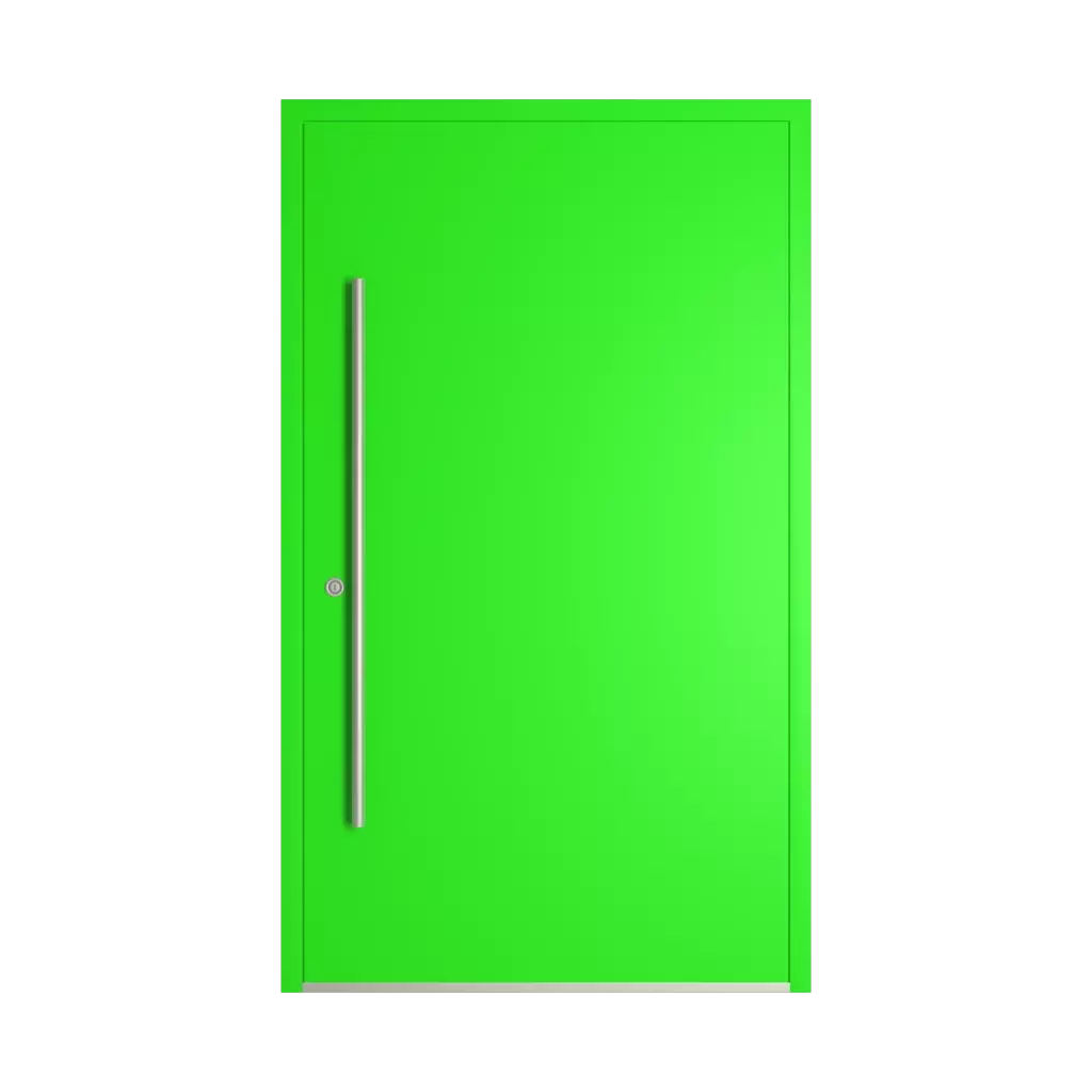 RAL 6037 Pure green entry-doors models-of-door-fillings dindecor ll01  