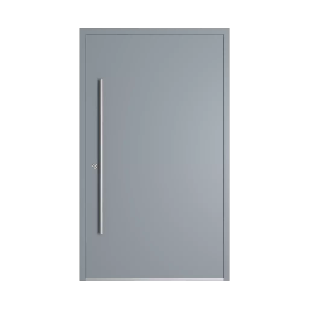 RAL 7001 Silver grey entry-doors models-of-door-fillings dindecor 2802-pvc  