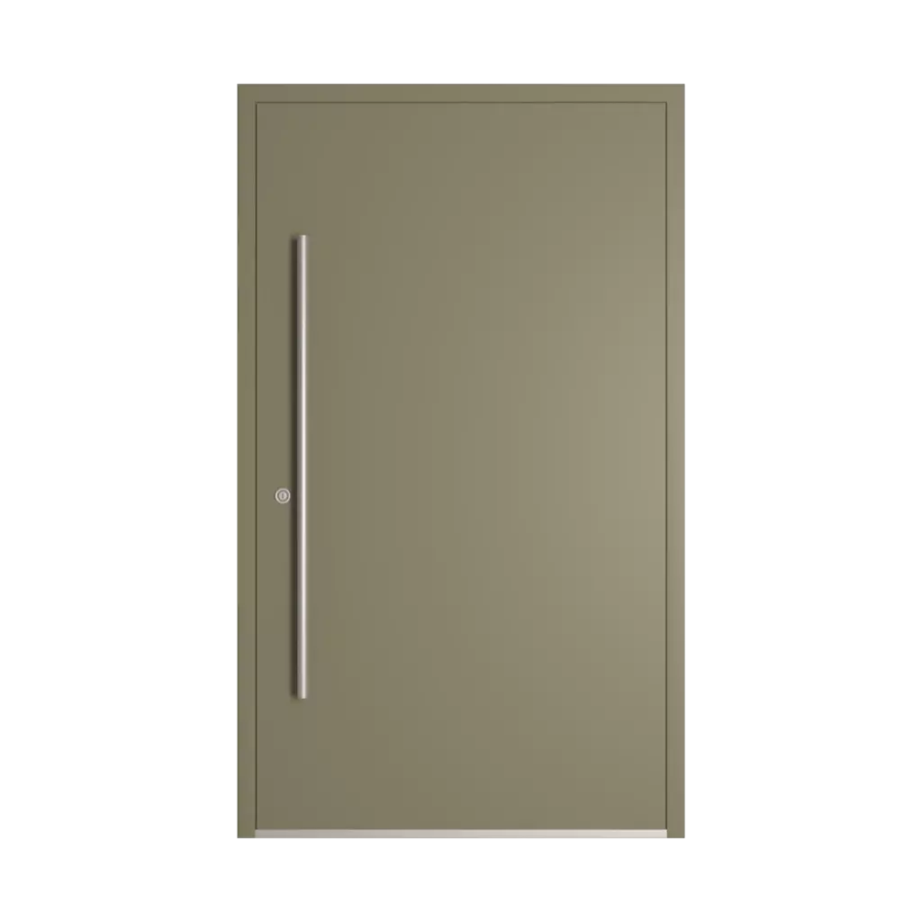 RAL 7002 Olive grey entry-doors models-of-door-fillings dindecor cl04  