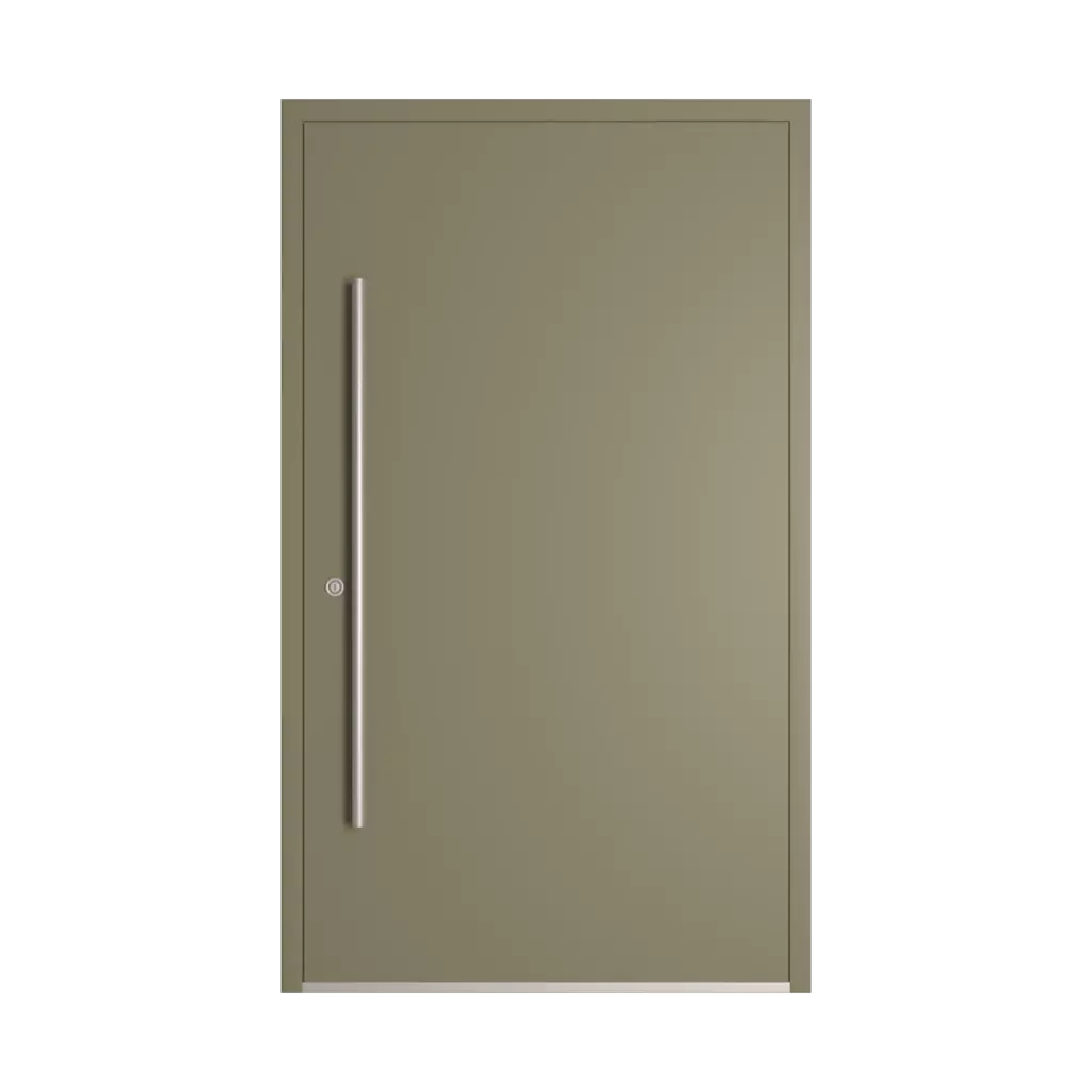 RAL 7002 Olive grey entry-doors models-of-door-fillings dindecor model-6112-wd  