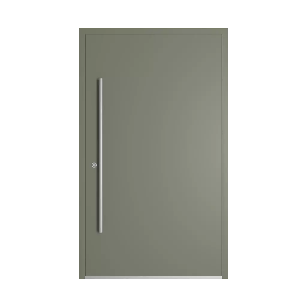 RAL 7003 Moss grey entry-doors models-of-door-fillings dindecor model-6113-wd  