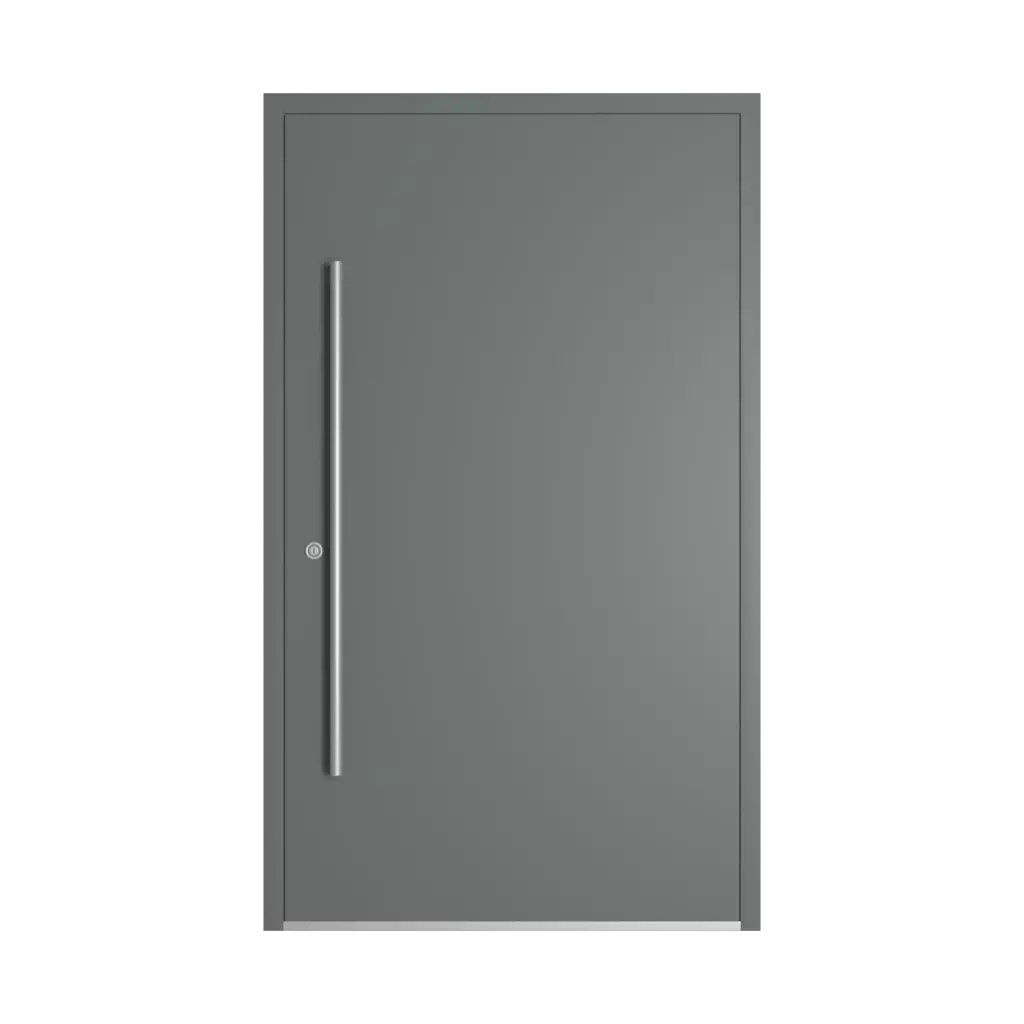 RAL 7005 Mouse Gray entry-doors models-of-door-fillings dindecor 6132-black  