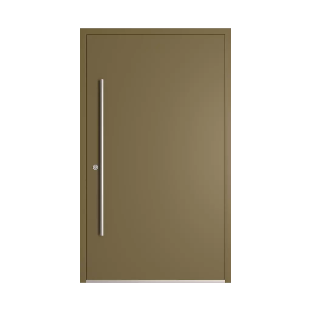 RAL 7008 Khaki grey entry-doors models-of-door-fillings dindecor 6120-pwz  