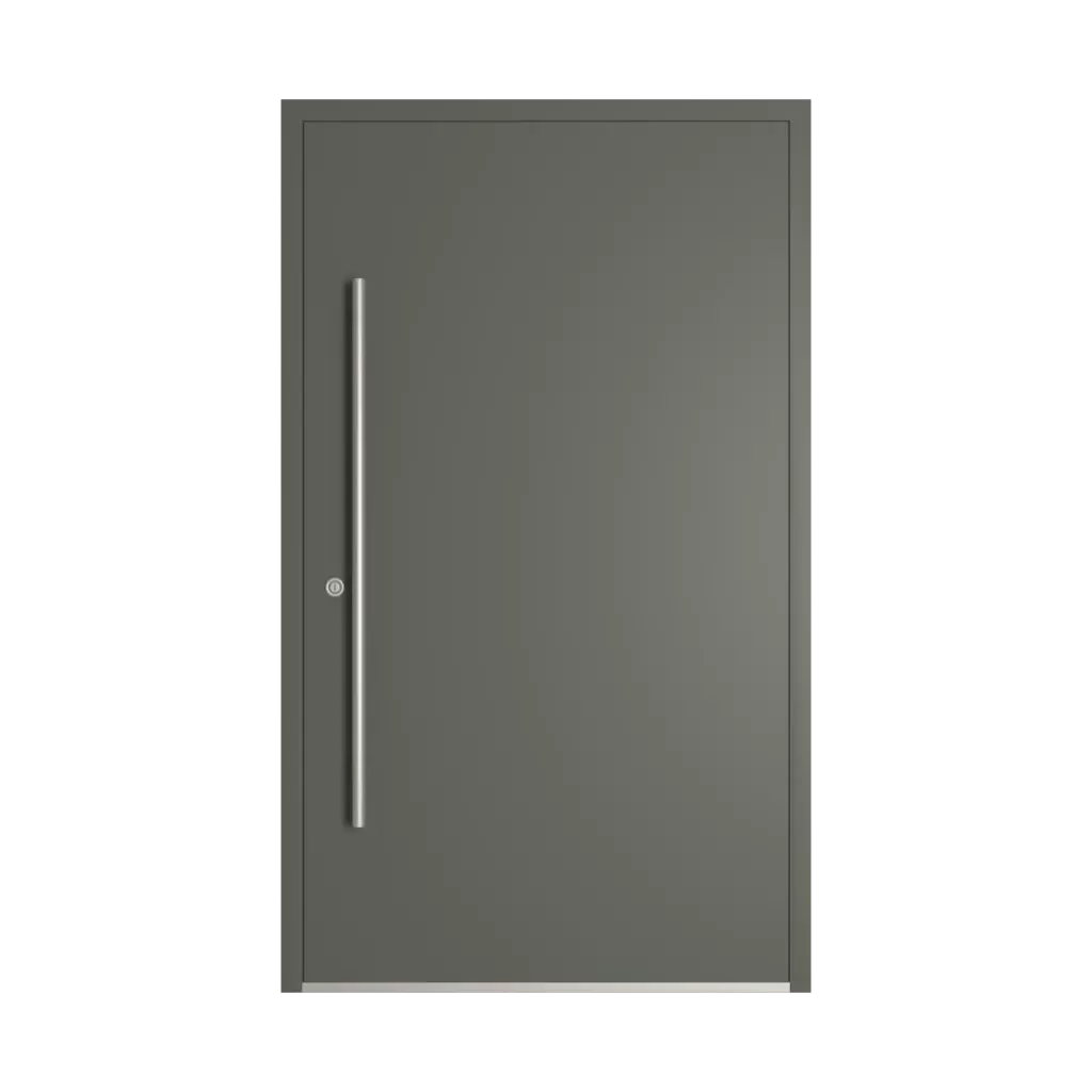 RAL 7009 Green grey entry-doors models-of-door-fillings dindecor ll01  