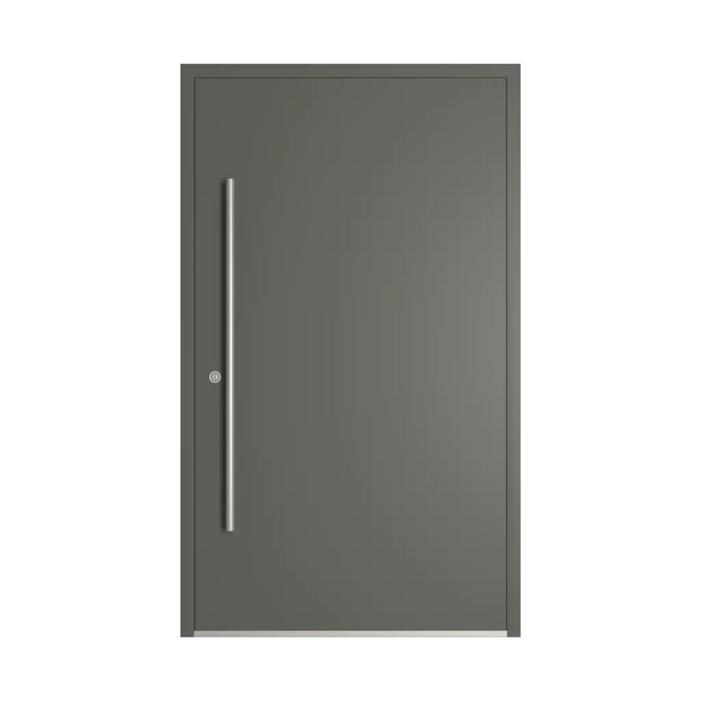 RAL 7009 Green grey entry-doors models-of-door-fillings dindecor model-6123  