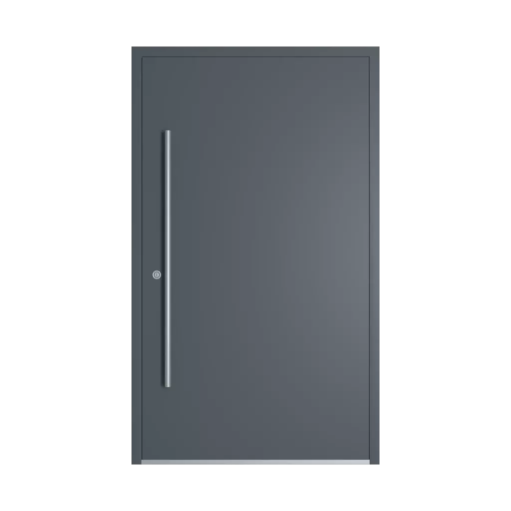 RAL 7011 Iron grey entry-doors models-of-door-fillings dindecor 5008-pvc-black  