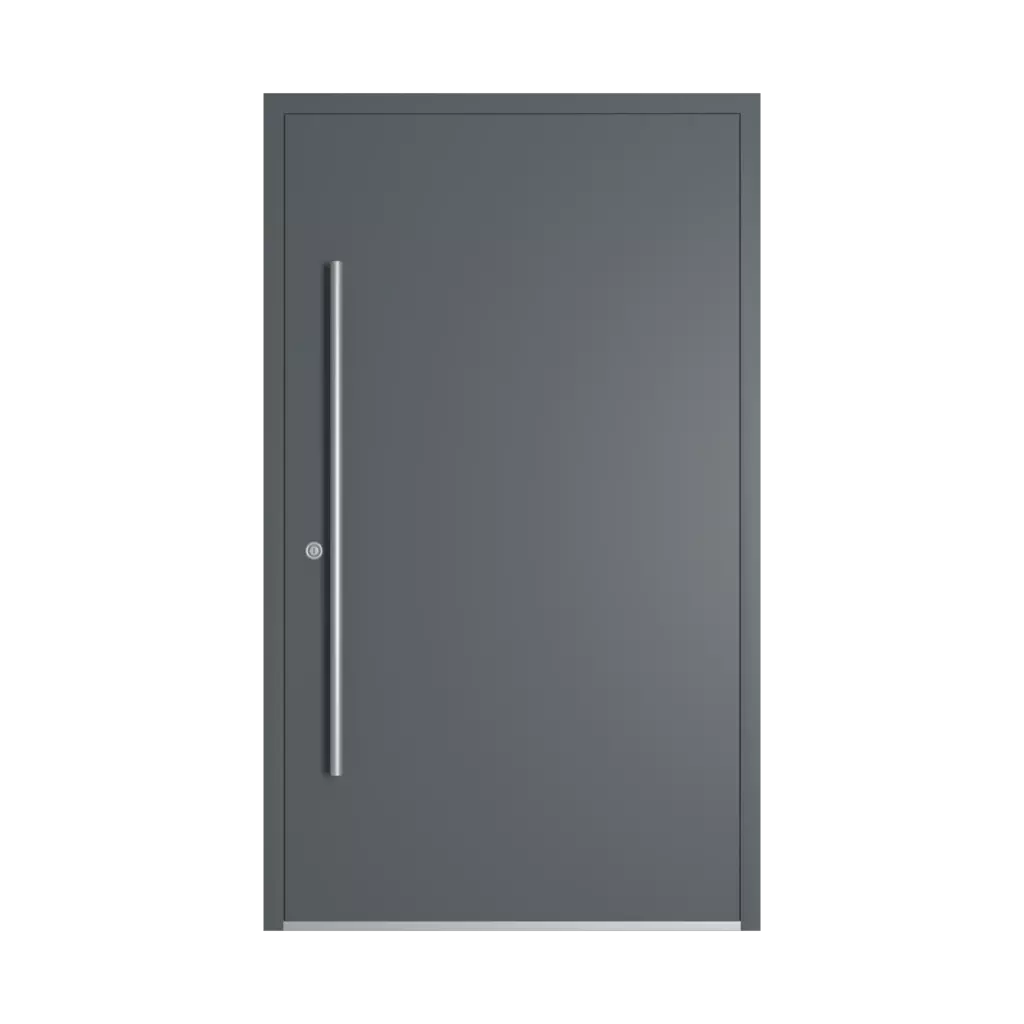 RAL 7012 Basalt grey entry-doors models-of-door-fillings dindecor model-6123  