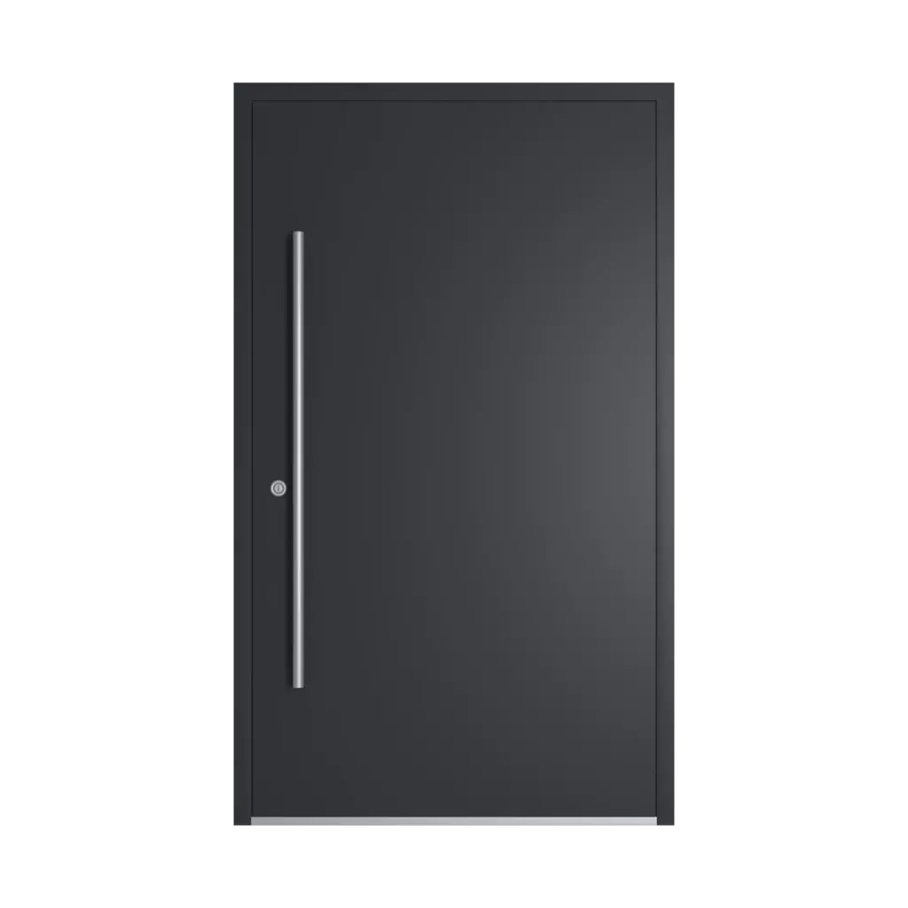 RAL 7021 Black grey entry-doors models-of-door-fillings dindecor 6124-pwz  