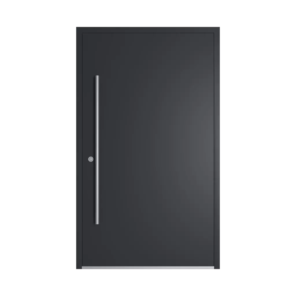 RAL 7021 Black grey entry-doors models-of-door-fillings dindecor model-6123  