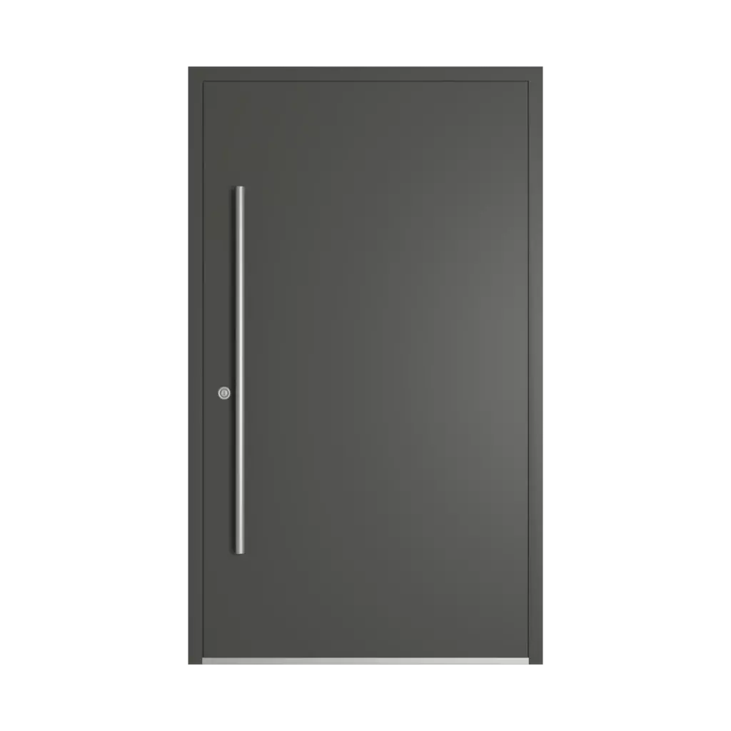 RAL 7022 Umbra grey entry-doors models-of-door-fillings dindecor 6132-black  