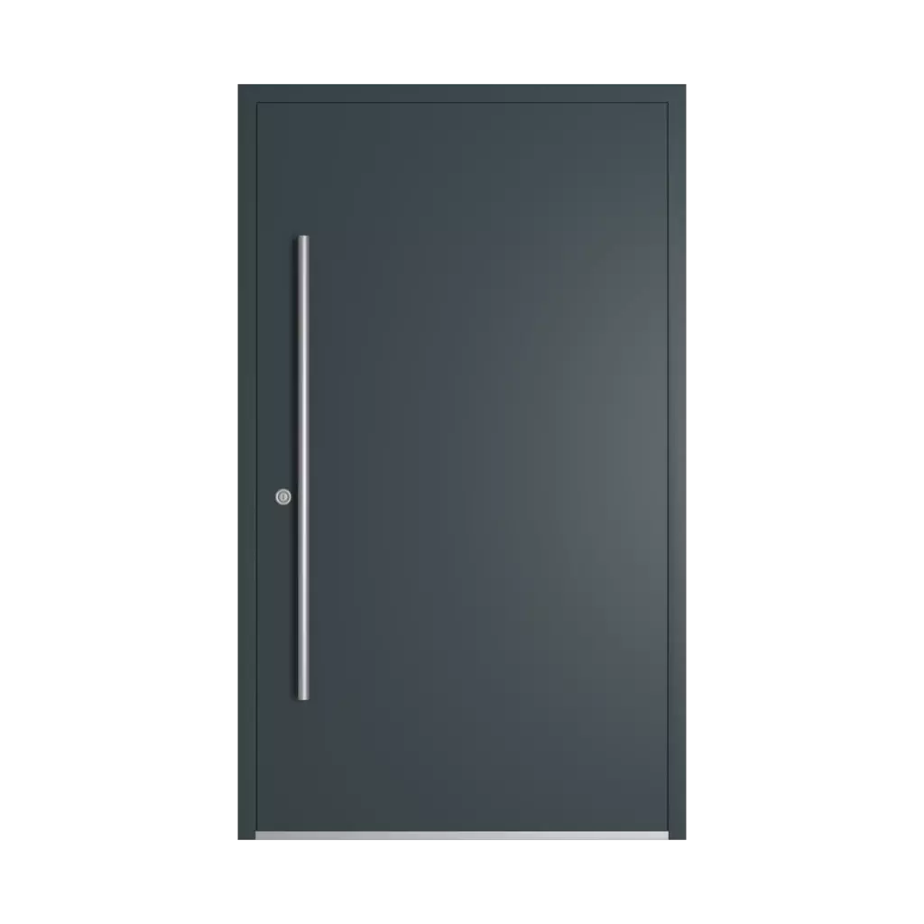 RAL 7026 Granite grey entry-doors models-of-door-fillings dindecor 6132-black  