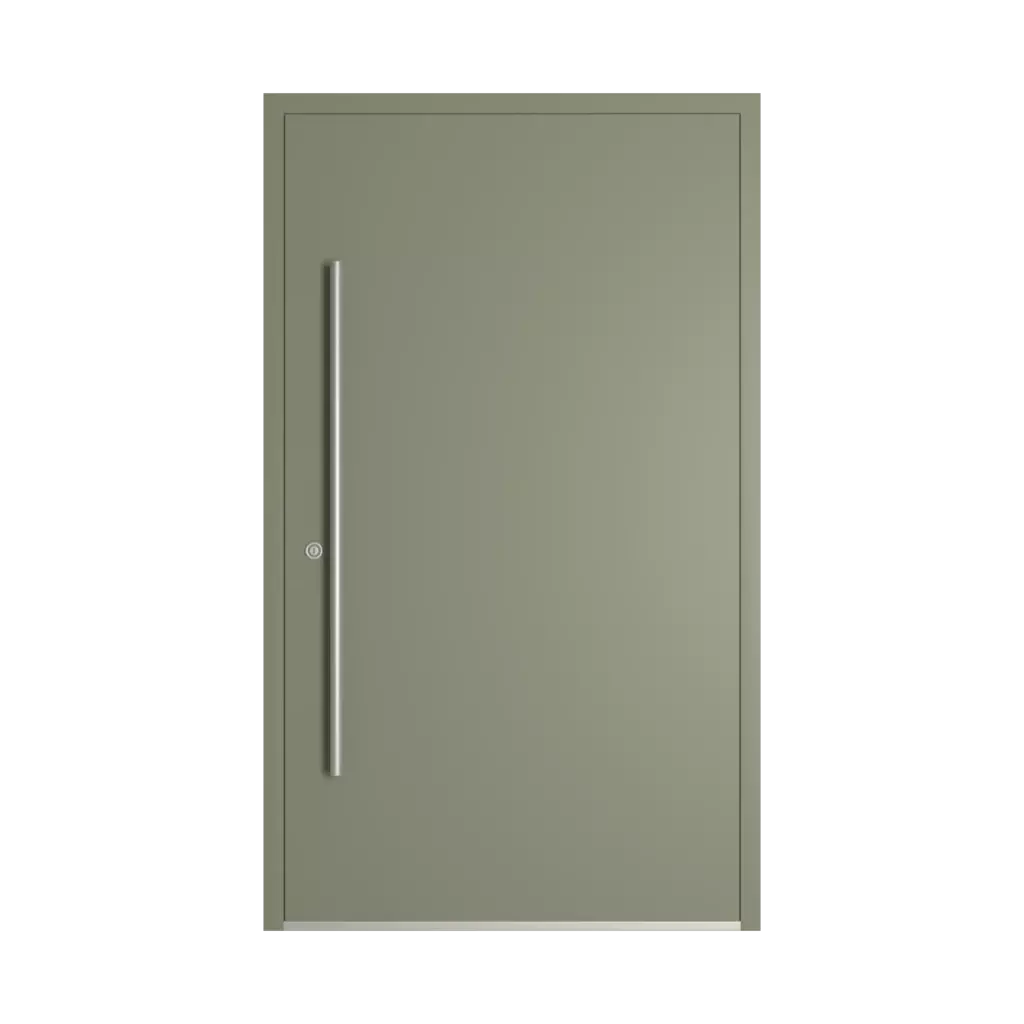 RAL 7033 Cement grey entry-doors models-of-door-fillings dindecor 6124-pwz  