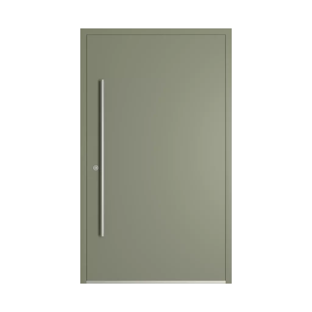 RAL 7033 Cement grey entry-doors models-of-door-fillings dindecor 6008-pvc  