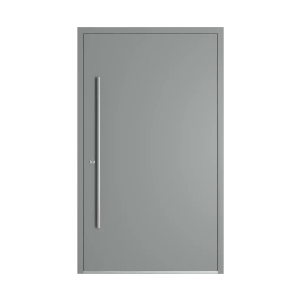 RAL 7042 Traffic grey A entry-doors models-of-door-fillings dindecor 6132-black  