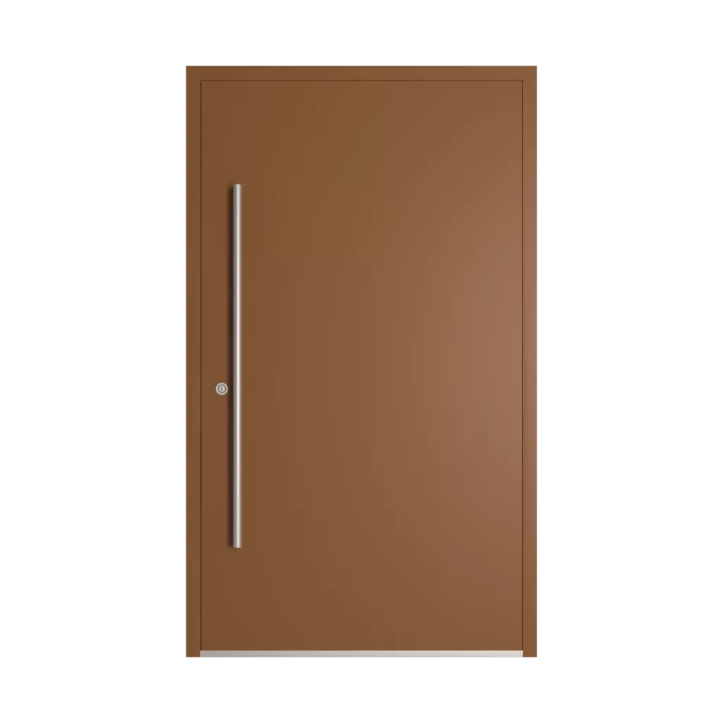 RAL 8003 Clay brown entry-doors models-of-door-fillings dindecor 6132-black  