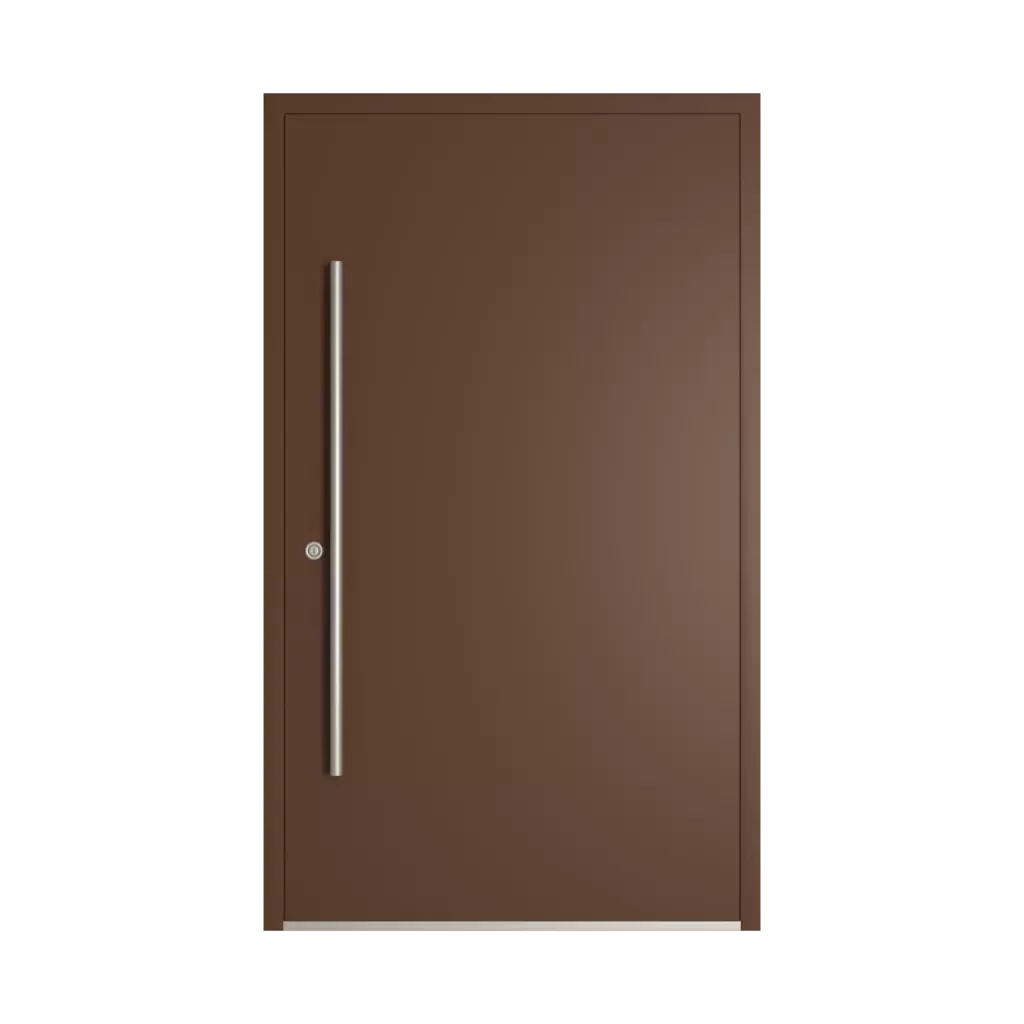 RAL 8011 Nut brown entry-doors models-of-door-fillings dindecor model-6123  