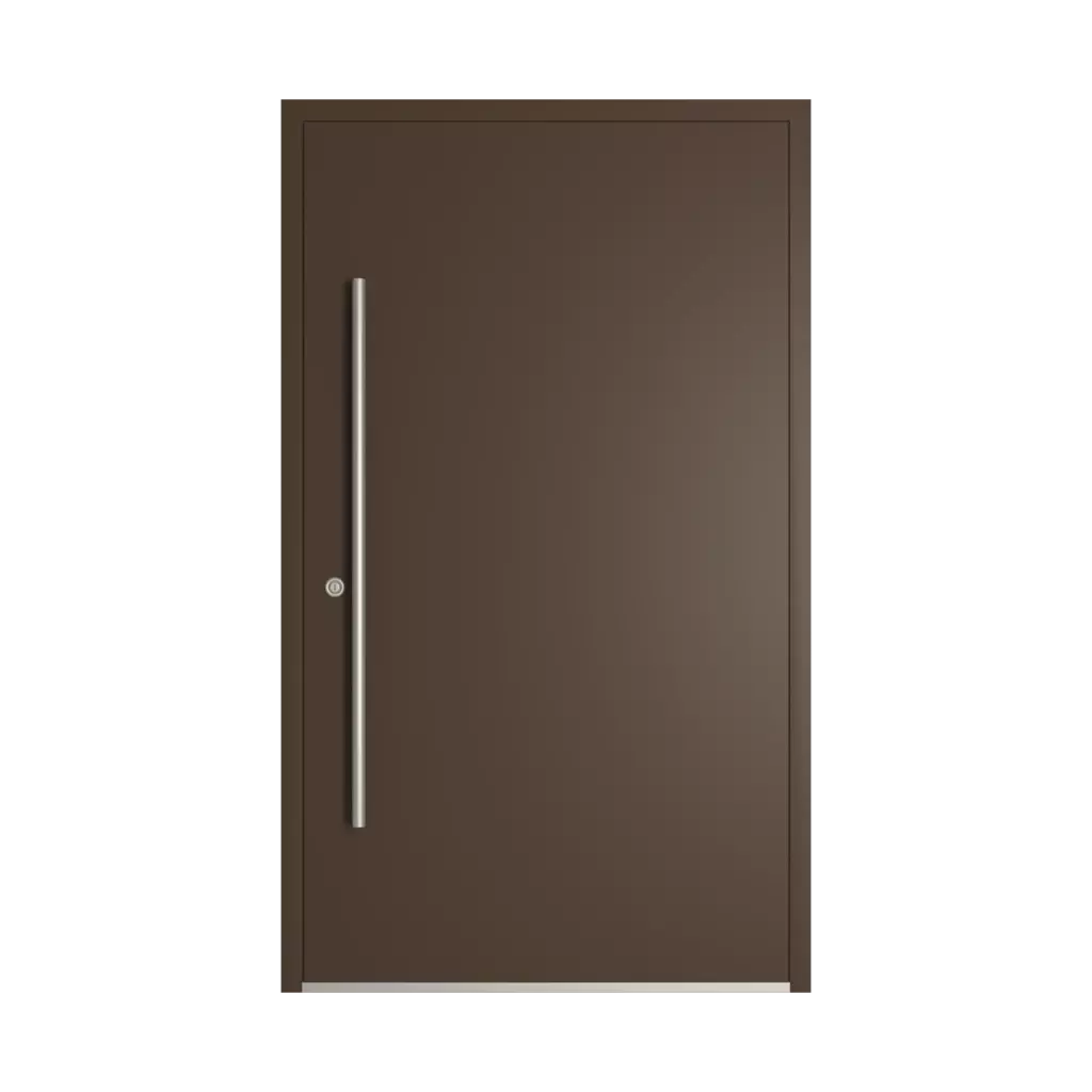RAL 8014 Sepia brown entry-doors models-of-door-fillings dindecor 6132-black  