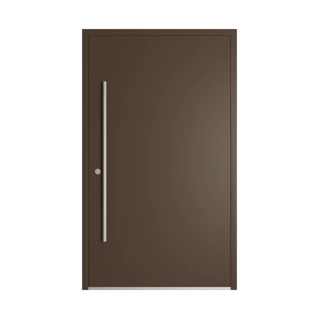 RAL 8014 Sepia brown entry-doors models-of-door-fillings dindecor model-5001  