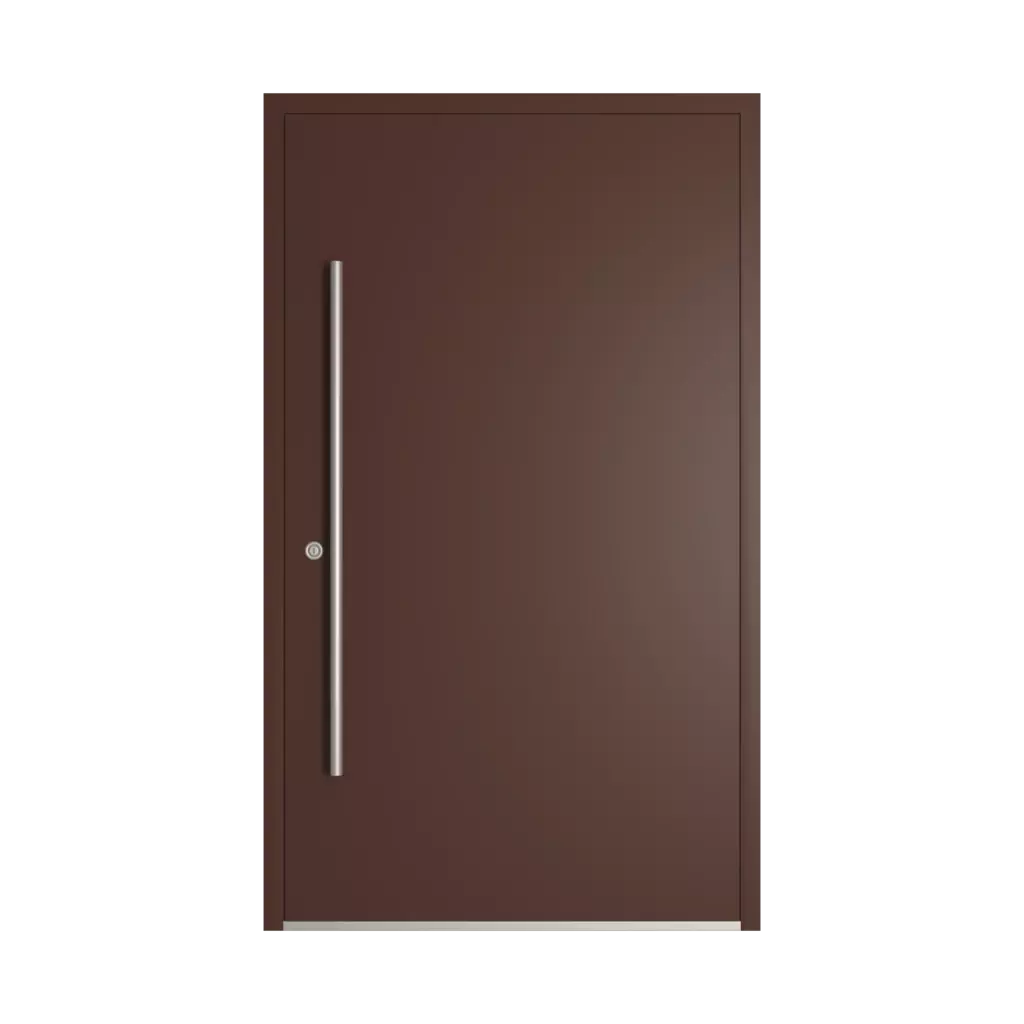 RAL 8016 Mahogany brown entry-doors models-of-door-fillings dindecor model-6123  