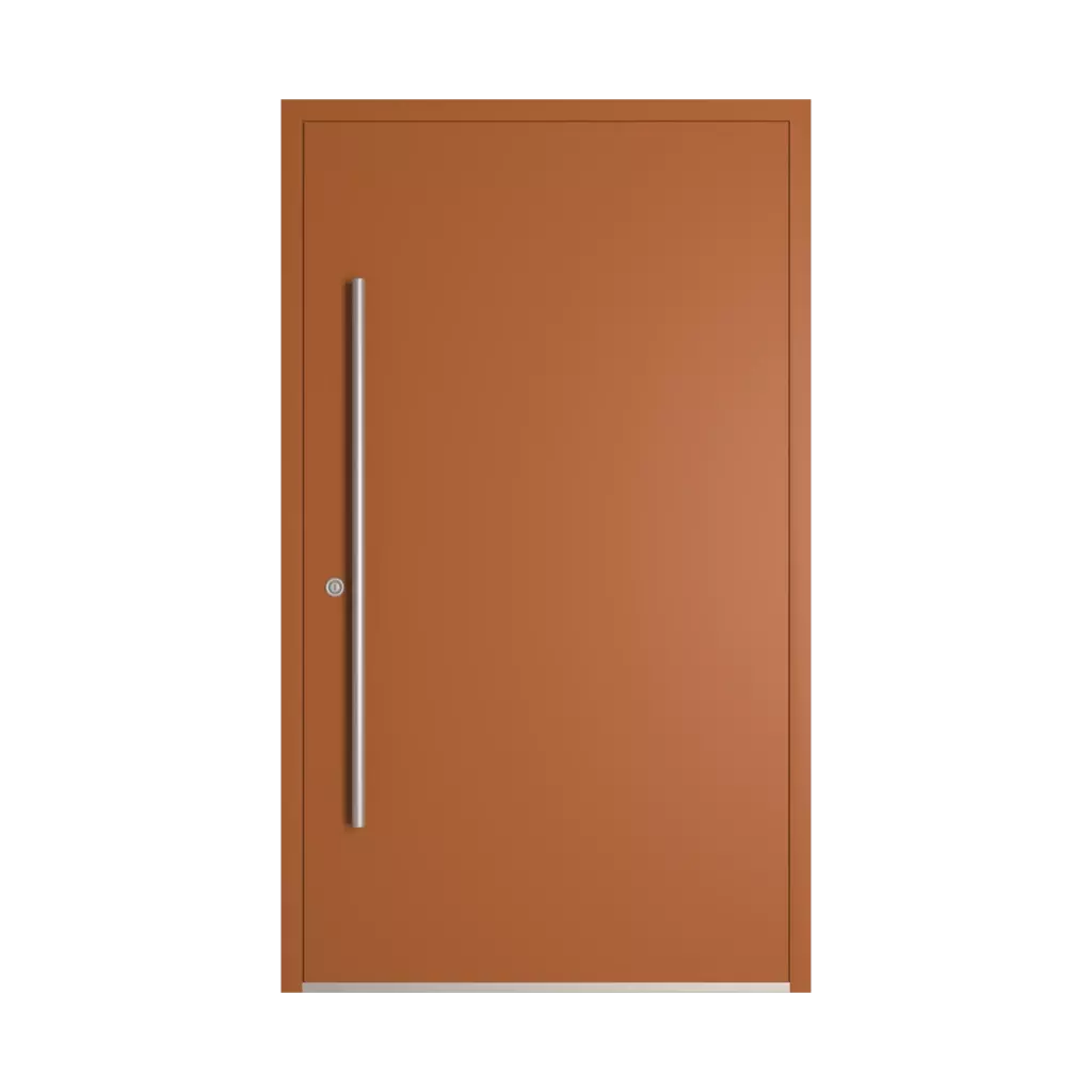 RAL 8023 Orange brown entry-doors models-of-door-fillings dindecor 6132-black  