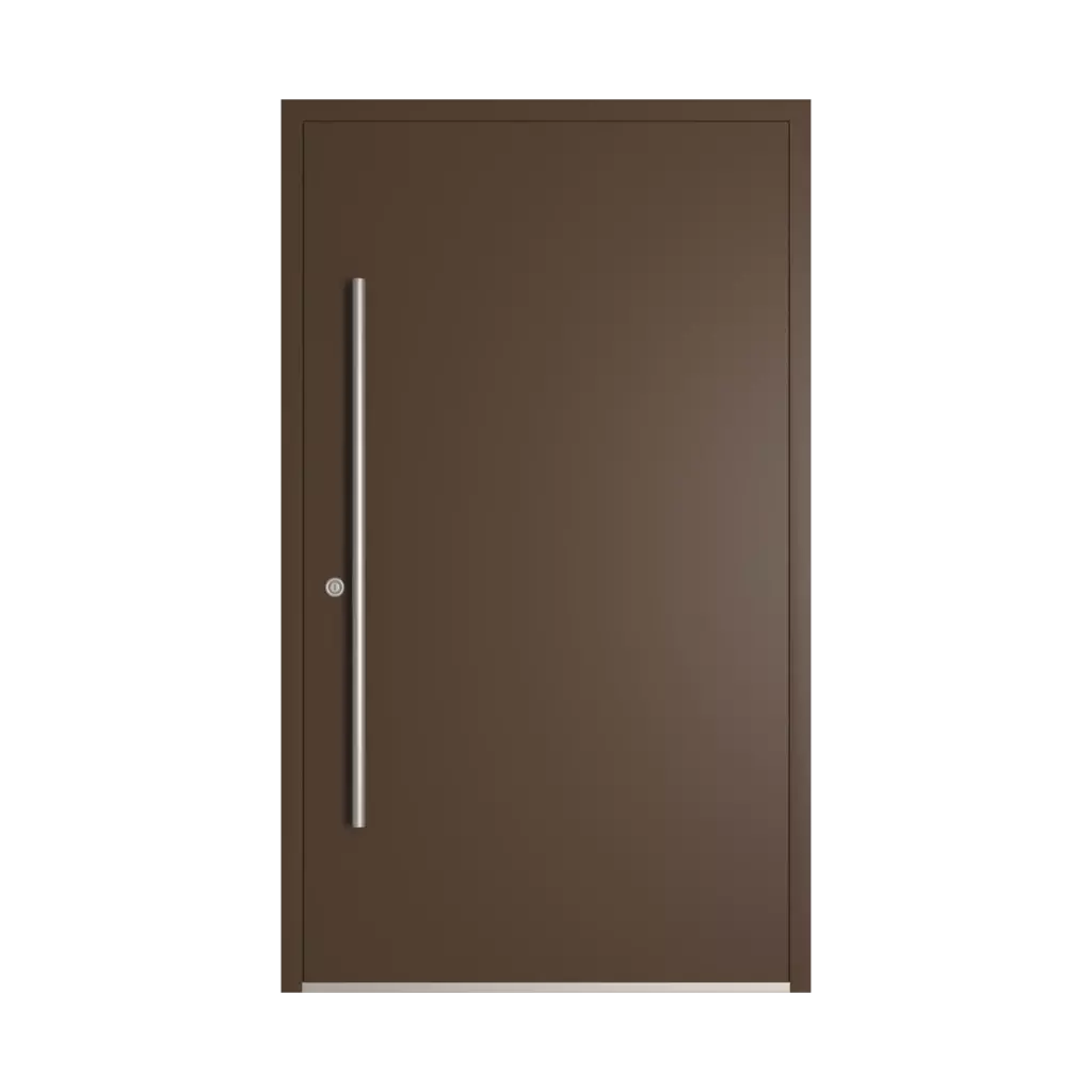 RAL 8028 Terra brown entry-doors models-of-door-fillings dindecor 6120-pwz  