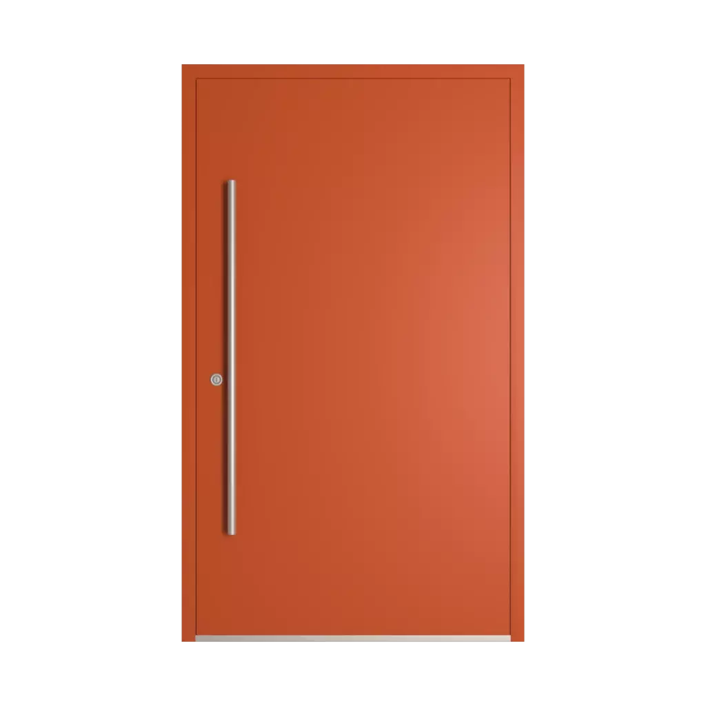 RAL 2001 Red orange entry-doors models-of-door-fillings dindecor 6028-pvc  