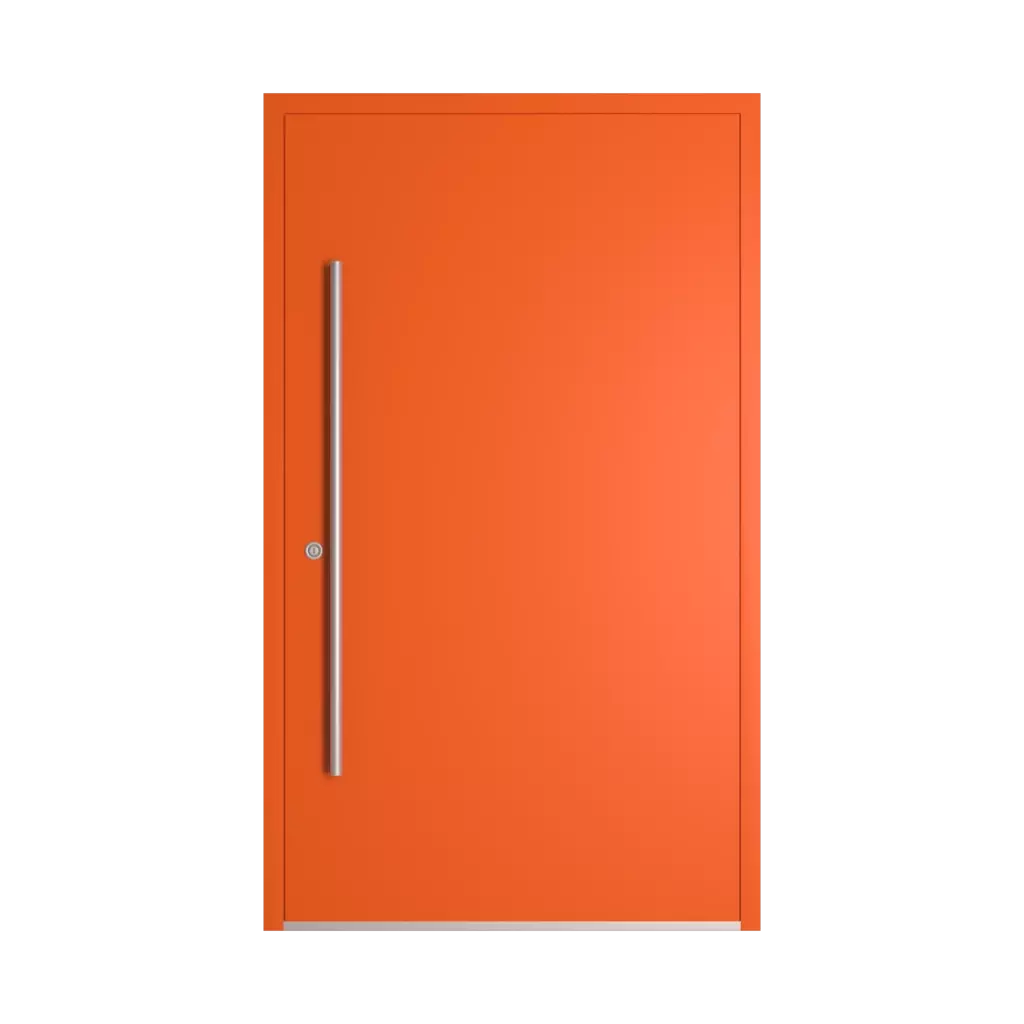 RAL 2004 Pure orange entry-doors models-of-door-fillings dindecor 6132-black  