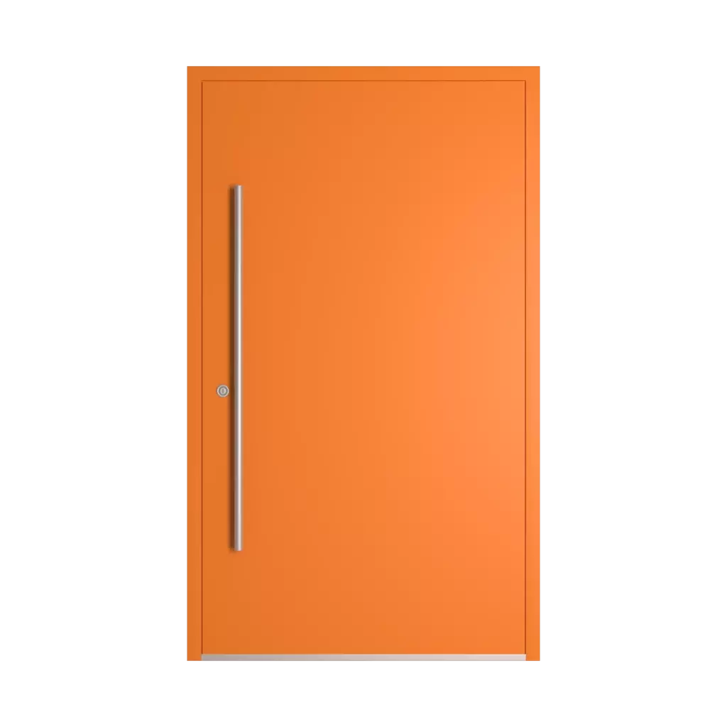 RAL 2011 Deep orange entry-doors models-of-door-fillings dindecor 6028-pvc  