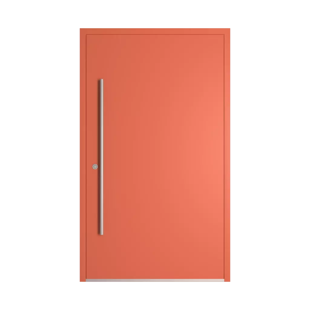RAL 2012 Salmon orange entry-doors models-of-door-fillings dindecor gl08  