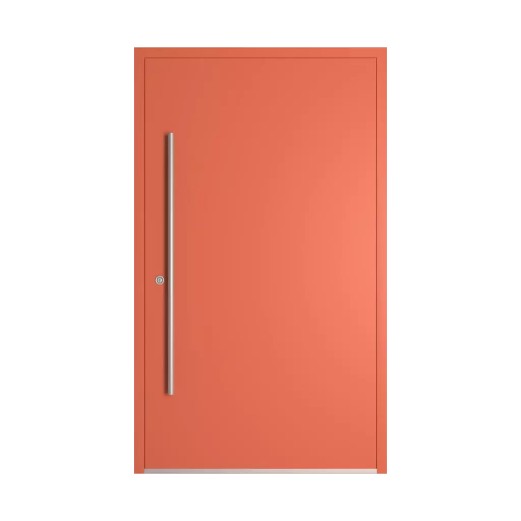 RAL 2012 Salmon orange entry-doors models-of-door-fillings dindecor 6022-pvc  