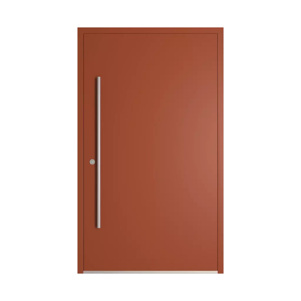 RAL 2013 Pearl orange entry-doors models-of-door-fillings dindecor 6028-pvc  