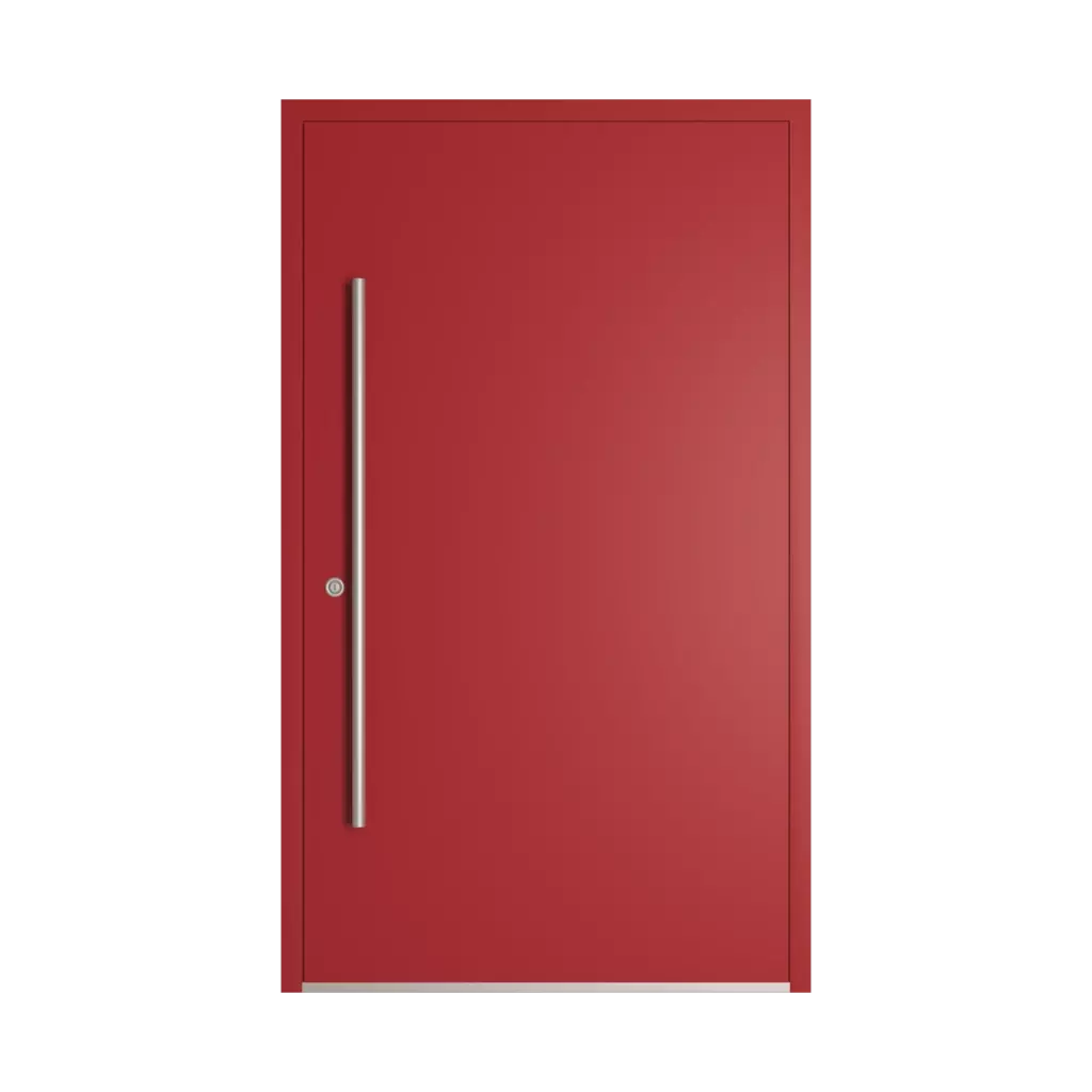 RAL 3002 Carmine red entry-doors models-of-door-fillings dindecor 6124-pwz  