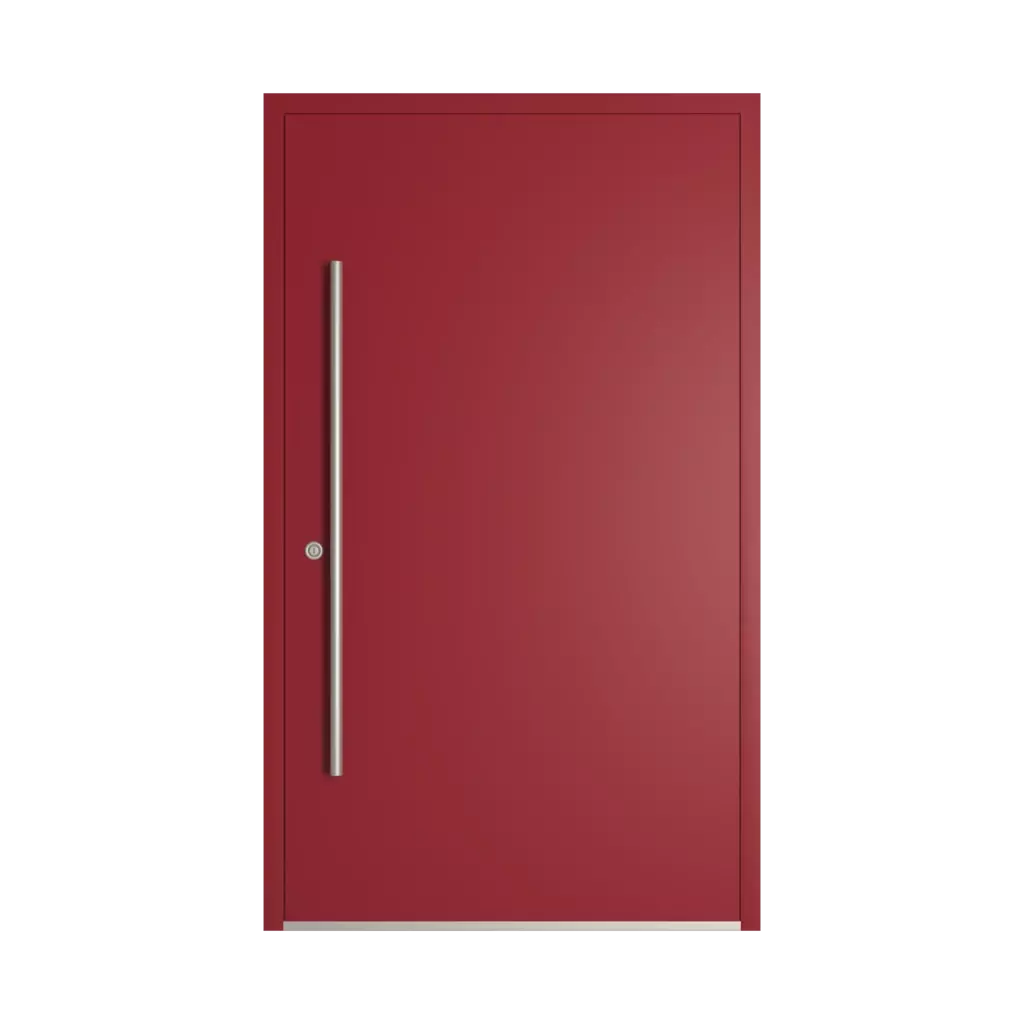 RAL 3003 Ruby red entry-doors models-of-door-fillings dindecor 6132-black  