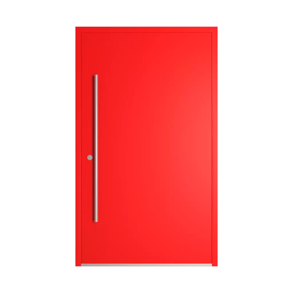 RAL 3024 Luminous red entry-doors models-of-door-fillings adezo kopenhaga  