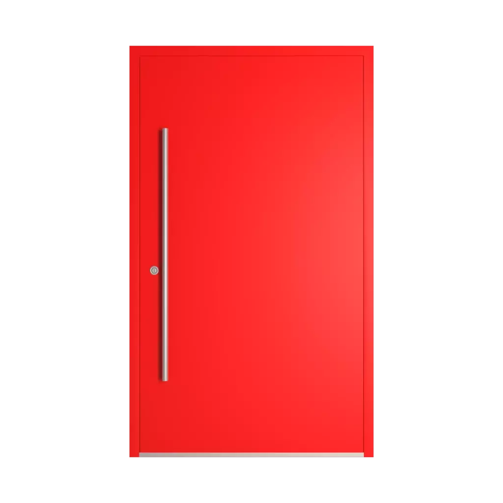 RAL 3024 Luminous red entry-doors models-of-door-fillings dindecor sk06-grey  