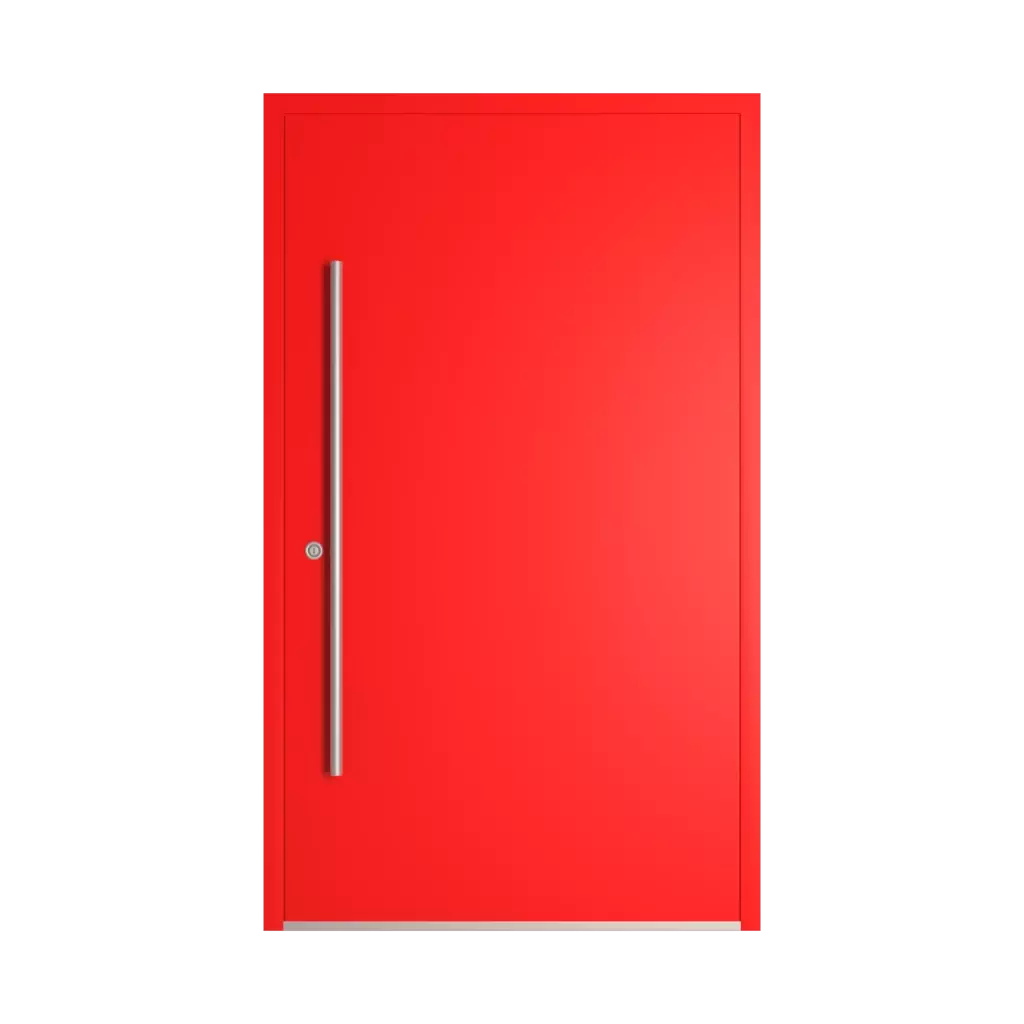 RAL 3026 Luminous bright red entry-doors models-of-door-fillings dindecor sk06-grey  