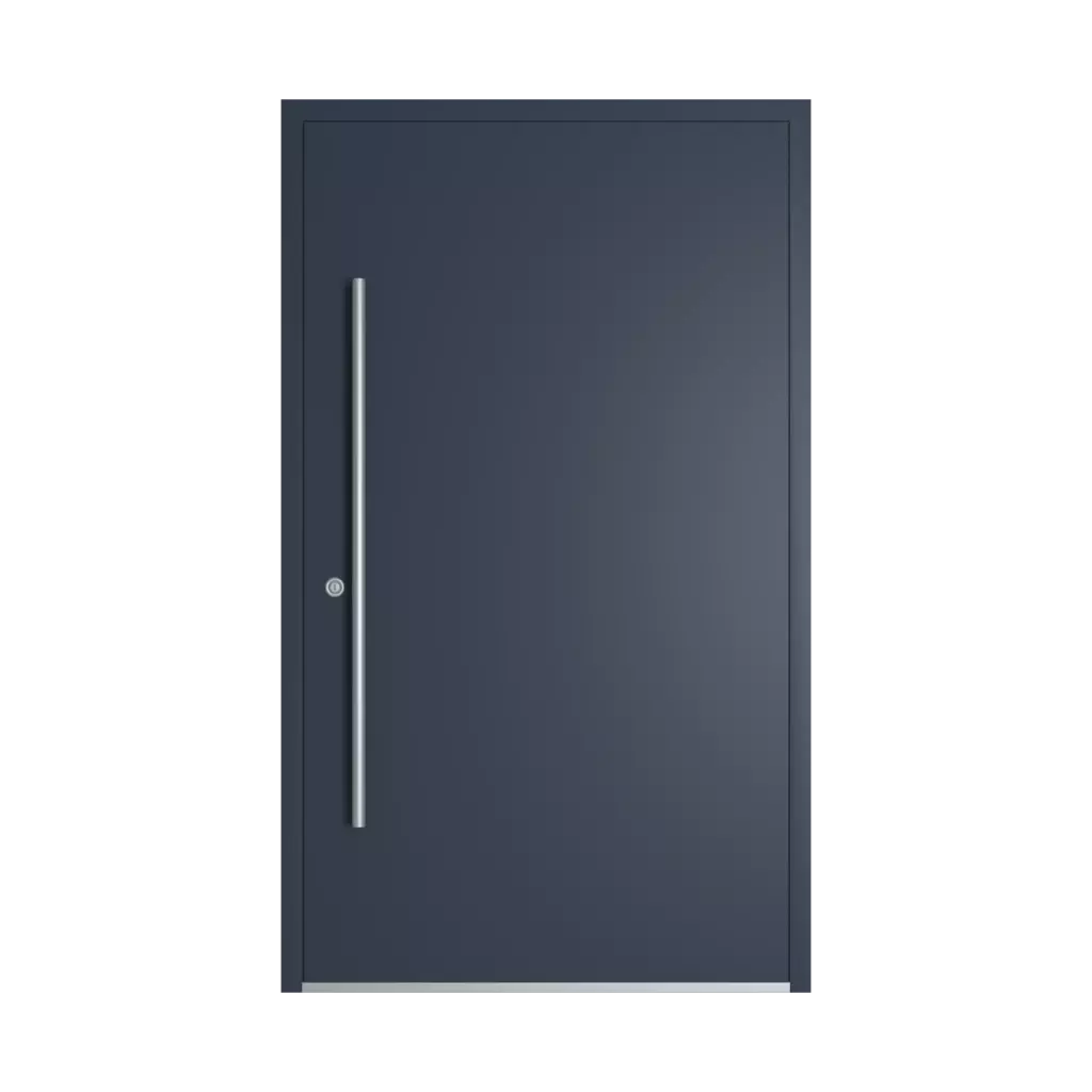 RAL 5008 Grey blue entry-doors models-of-door-fillings dindecor ll03  