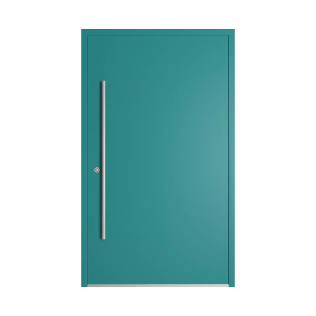 RAL 5018 Turquoise blue entry-doors models-of-door-fillings dindecor sl03  