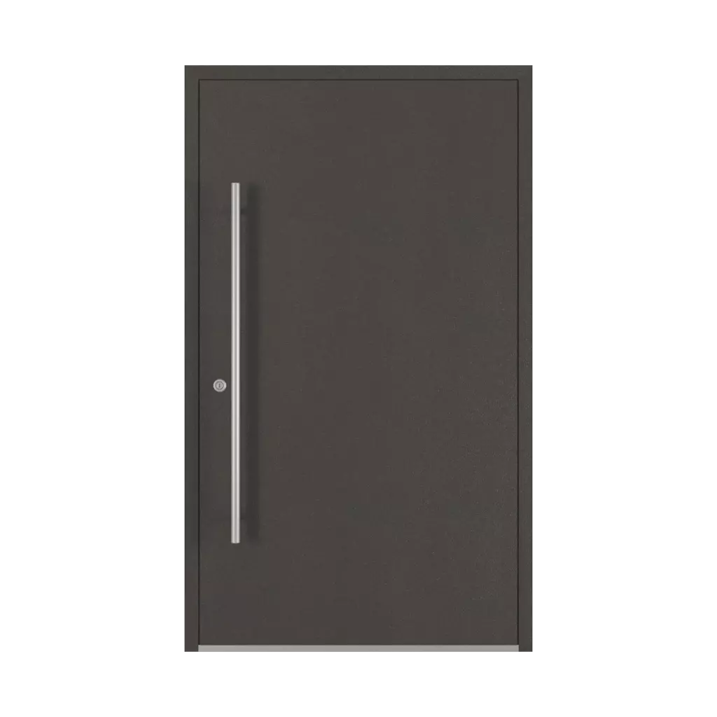 Umber gray aludec entry-doors models-of-door-fillings dindecor model-6123  