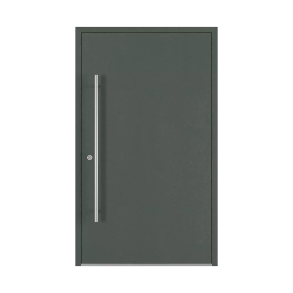 Aludec gray basalt entry-doors models-of-door-fillings dindecor 6132-black  